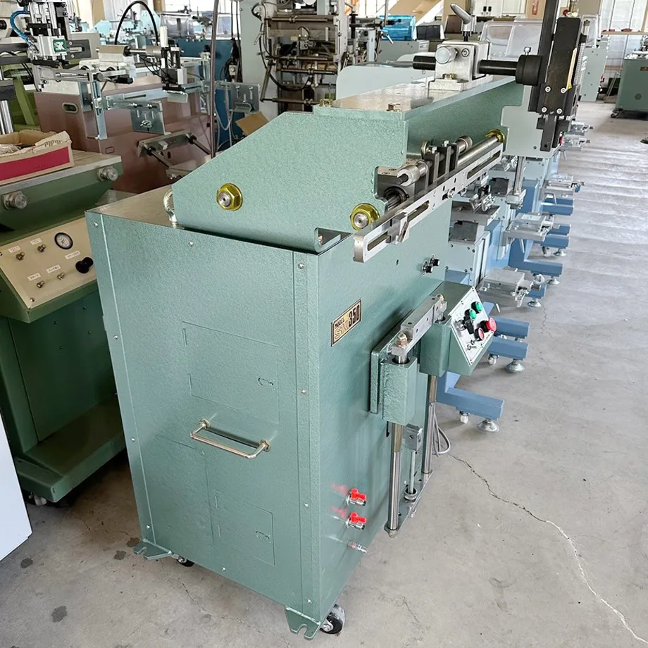 新栄工業 SK350 平面・曲面 仕様 中古スクリーン印刷機 回転シルク